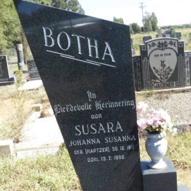 BOTHA Lukas Cornelius 1909-1978 &amp; Susara Johanna Susanna HARTZER 1911-1995
