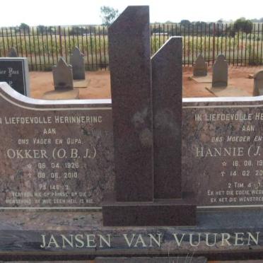 VUUREN O.B.J., Jansen van 1928-2010 &amp; J.E.M. 1929-2010