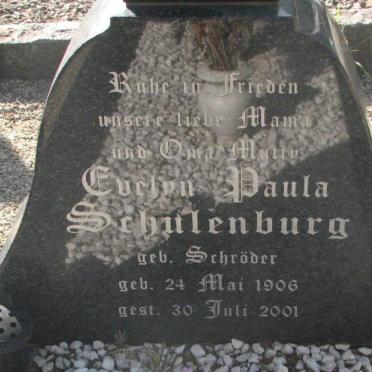 SCHULENBURG Evelyn Paula nee SCHRÖDER 1906-2001