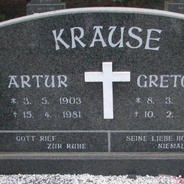 KRAUSE Artur 1903-1981 &amp; Gretchen 1909-1994