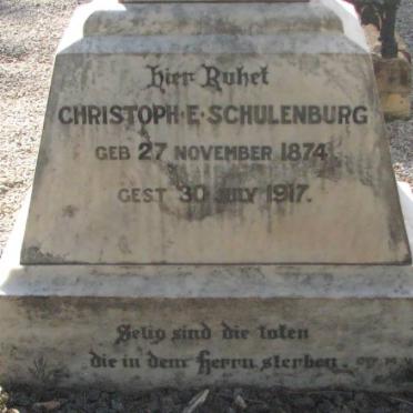 SCHULENBURG Christoph E. 1874-1917