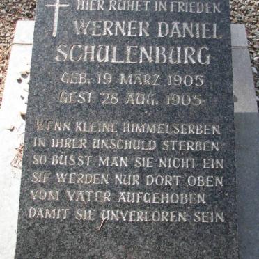 SCHULENBURG Werner Daniel 1905-1905