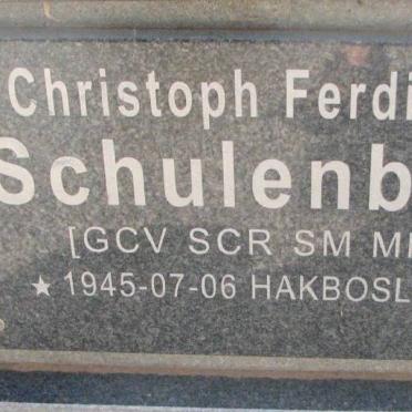 SCHULENBURG Christoph Ferdinand 1945-