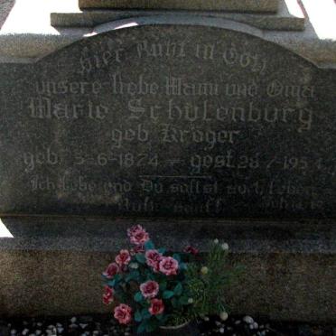 SCHULENBURG Marie nee KRÖGER 1874-1954