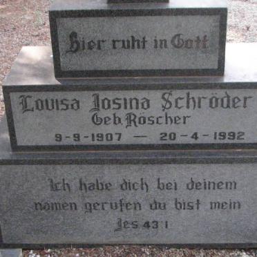 SCHRÖDER Louisa Josina nee RÖSCHER 1907-1992