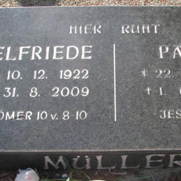 MÜLLER Paul 1918-1990 &amp; Elfriede 1922-2009