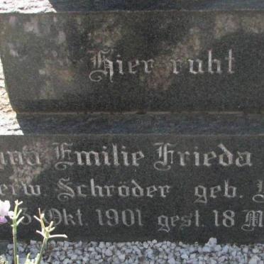 LANGE Anna Emilie Frieda formerly SCHRODER nee VARBER 1901-1980