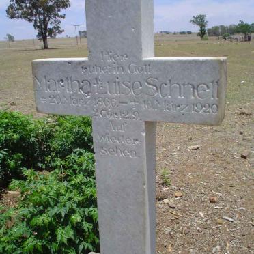 SCHNELL Martha Luise 1866-1920