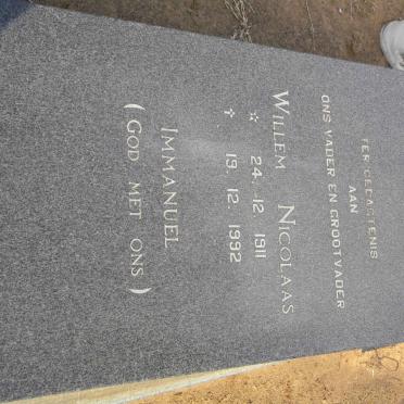 BAM Willem Nicolaas 1911-1992