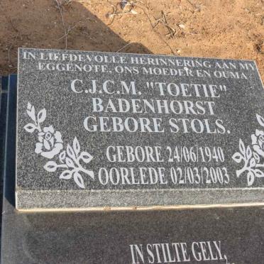 BADENHORST C.J.C.M. nee STOLS 1940-2003