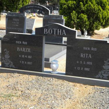 BOTHA Barzil 1917-1997 &amp; Rita 1926-1992
