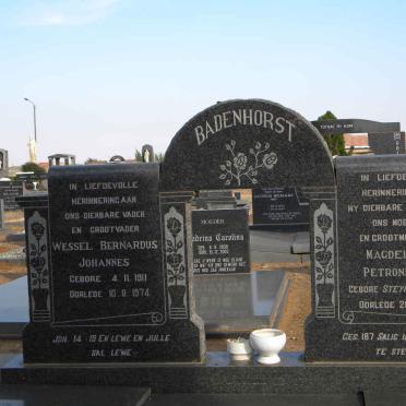BADENHORST Wessel Bernardus Johannes 1911-1974 &amp; Magdelena Petronella STEYN 1915-1971