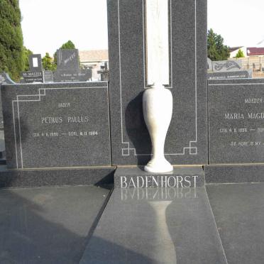 BADENHORST Petrus Paulus 1896-1984 &amp; Maria Magdalena 1896-1970