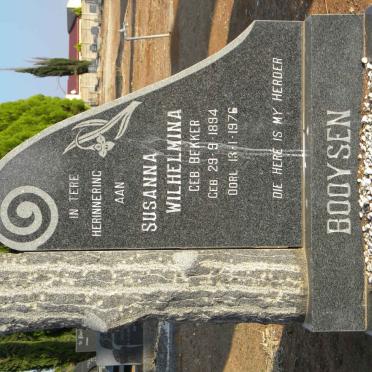 BOOYSEN Susanna Wilhelmina nee BEKKER 1894-1976