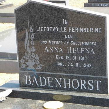 BADENHORST Anna Helena 1917-1998