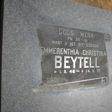 BEYTELL Emmerentia Christina 1946-1977