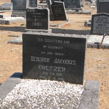 COETZER Hendrik Jacobus 1889-1956