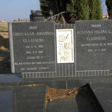 CLAASSENS Christiaan Johannes 1895-1966 &amp; Susanna Helena C.M. PRETORIUS 1903-1995