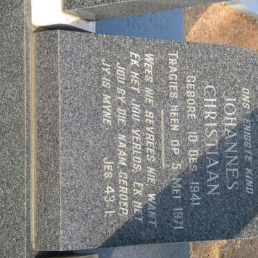 ? Johannes Christiaan 1941-1971
