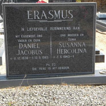 ERASMUS Daniël Jacobus 1938-1993 &amp; Susanna Hercolina 1943-