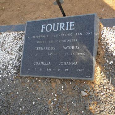 FOURIE Gerhardus Jacobus 1885-1980 &amp; Cornelia Johanna 1891-1982