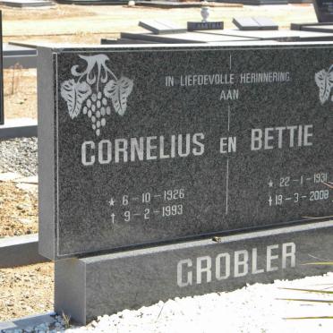 GROBLER Cornelius 1926-1993 &amp; Bettie 1931-2008