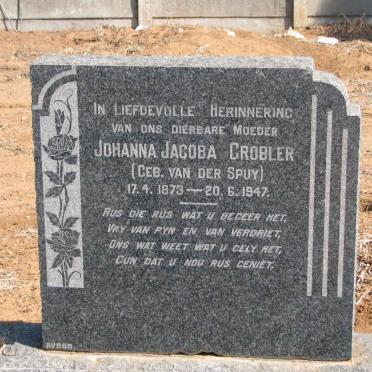 GROBLER Johanna Jacoba nee VAN DER SPUY 1873-1947