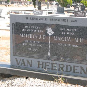 HEERDEN Matthys J.D., van 1921-1998 &amp; Martha M.H. 1925-