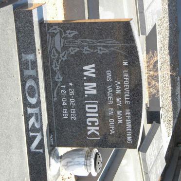 HORN W.M. 1922-1991