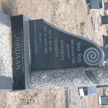 JORDAAN Hendrika Frederieka 1921-1959