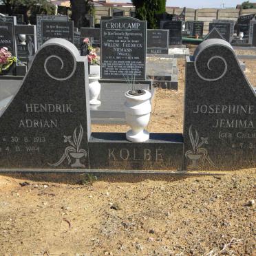 KOLBÉ Hendrik Adrian 1913-1984 &amp; Josephine Jemima CILLIERS 1916-