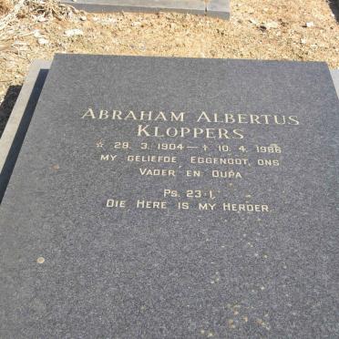 KLOPPERS Abraham Albertus 1904-1986