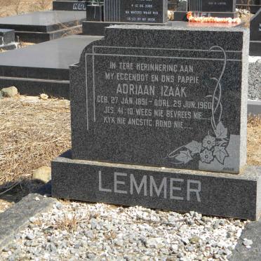 LEMMER Adriaan Izäk 1891-1960