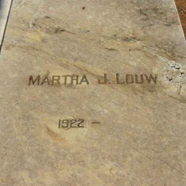 LOUW Martha J. 1922-