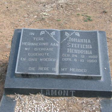 LAMONT Johanna Stefiena Hendrina 1902-1960