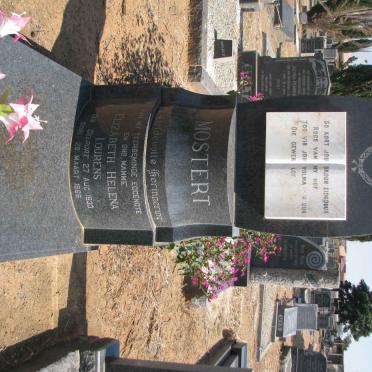 MOSTERT Elizabeth Helena Lourens nee DELPORT 1933-1966