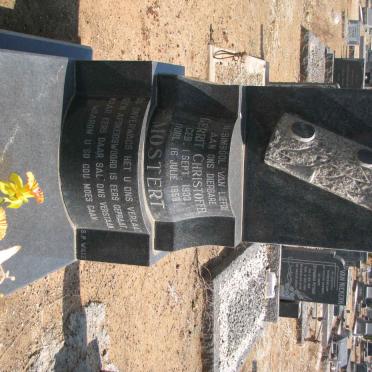 MOSTERT Gerrit Christoffel 1933-1959
