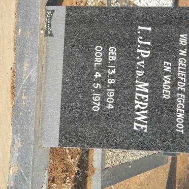 MERWE I.J.P., v.d. 1904-1970