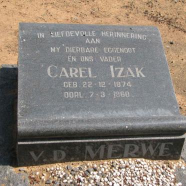 MERWE Carel Izak, v.d. 1874-1960
