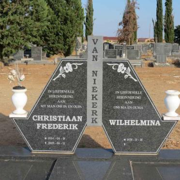 NIEKERK Christiaan Frederik, van 1934-2003 &amp; Wilhelmina 1938-