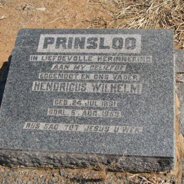PRINSLOO Hendricus Wilhelm 1891-1953