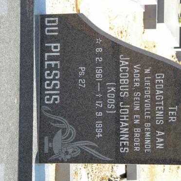 PLESSIS Jacobus Johannes, du 1961-1994