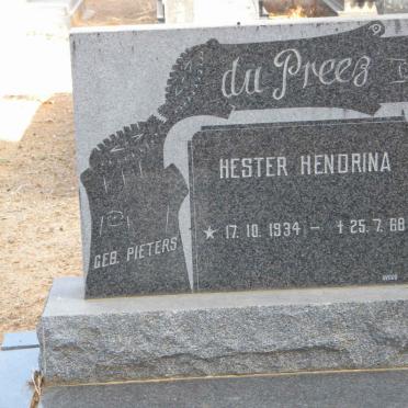 PREEZ Hester Hendrina, du nee PIETERS, du 1934-1968