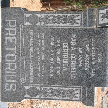 PRETORIUS Maria Cornelia Gertruida 1900-1969