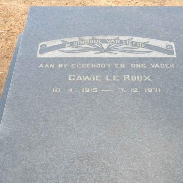 ROUX Gawie, le 1915-1971