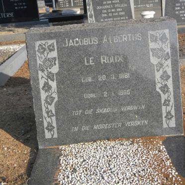 ROUX Jacobus Albertus, le 1881-1965