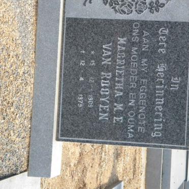 ROOYEN Magrietha M.E., van 1909-1979