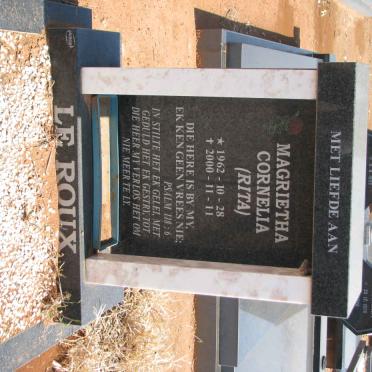 ROUX Magrietha Cornelia, le 1962-2000