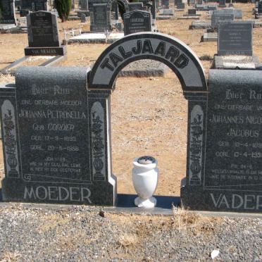 TALJAARD Johannes Nicolaas Jacobus 1892-1958 &amp; Johanna Petronella CORDIER 1893-1956