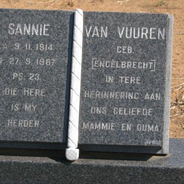 VUUREN Sannie, van nee ENGELBRECHT 1914-1987